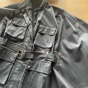 Celestas gold label navy blue poncho with the belt